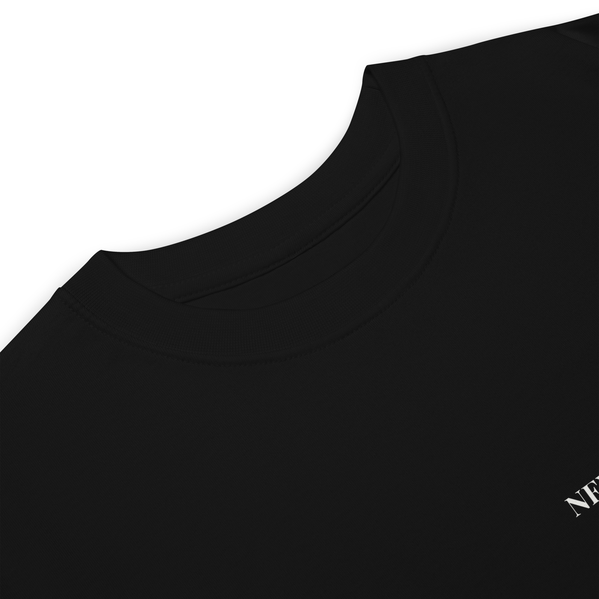 Close-up print detail of the Another Year of Character Building Since 1977 heavyweight tee.